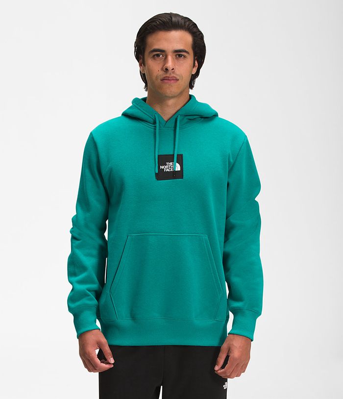 The North Face Hoodie Heavyweight Box Pullover Green - Mens - Thailand LNGTU-6847